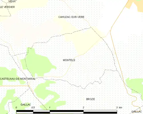 Detailkaart van de gemeente