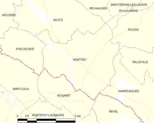 Detailkaart van de gemeente