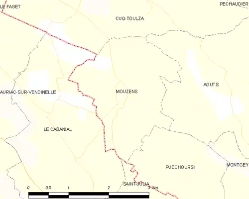 Detailkaart van de gemeente