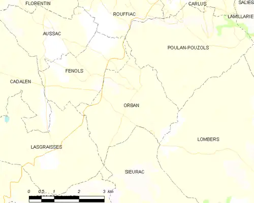 Detailkaart van de gemeente