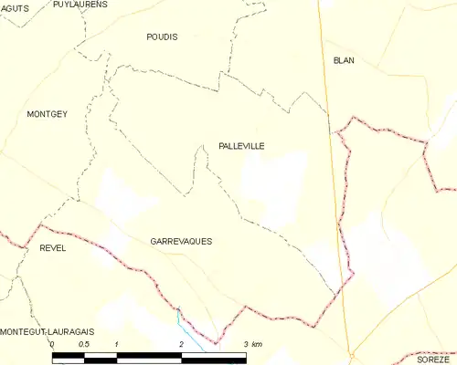 Detailkaart van de gemeente