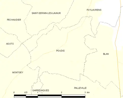Detailkaart van de gemeente