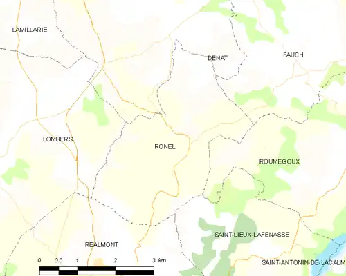 Detailkaart van de gemeente