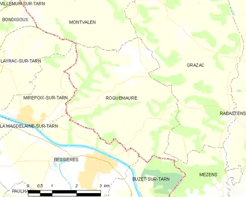 Detailkaart van de gemeente