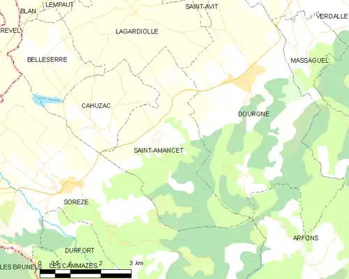 Detailkaart van de gemeente