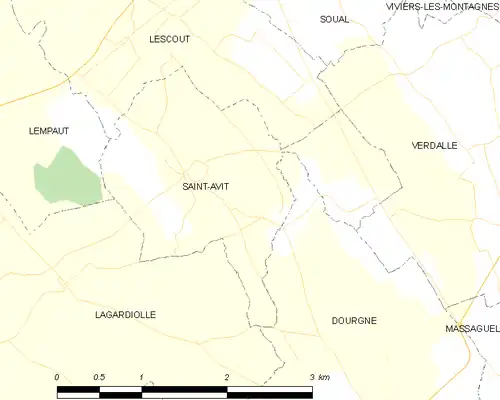 Detailkaart van de gemeente