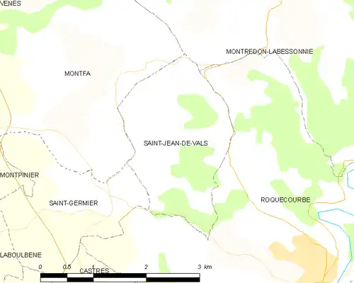 Detailkaart van de gemeente