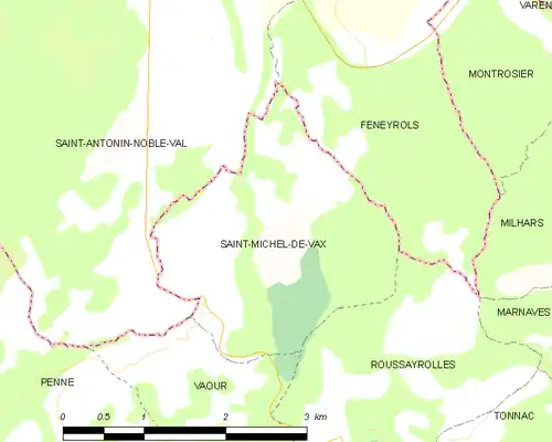 Detailkaart van de gemeente