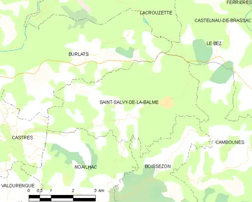 Detailkaart van de gemeente