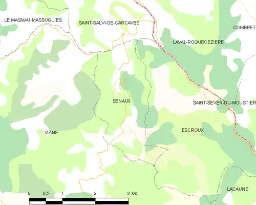 Detailkaart van de gemeente