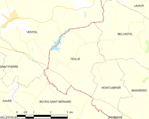 Detailkaart van de gemeente