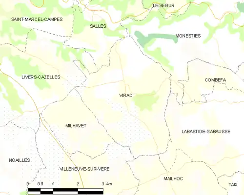 Detailkaart van de gemeente