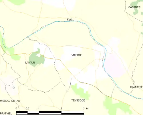 Detailkaart van de gemeente