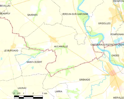 Detailkaart van de gemeente