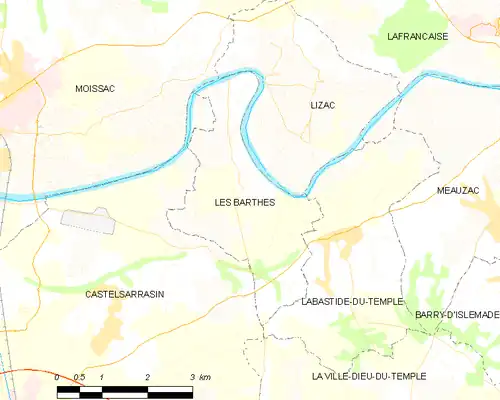 Detailkaart van de gemeente