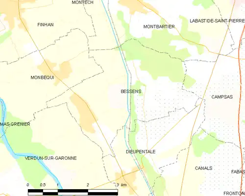 Detailkaart van de gemeente