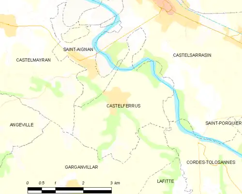 Detailkaart van de gemeente
