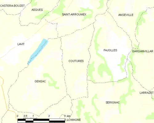 Detailkaart van de gemeente