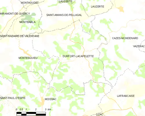 Detailkaart van de gemeente