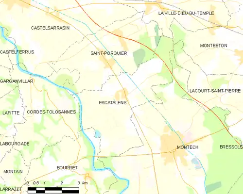 Detailkaart van de gemeente