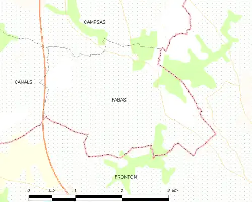 Detailkaart van de gemeente