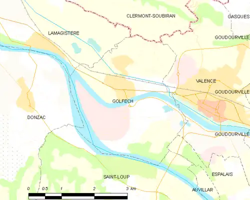 Detailkaart van de gemeente