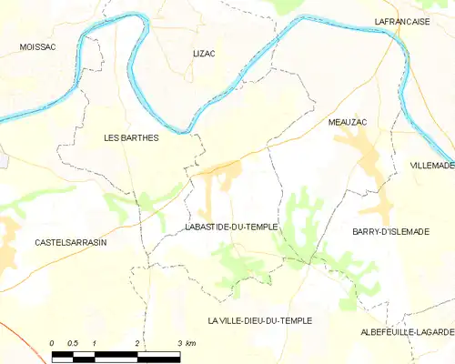 Detailkaart van de gemeente