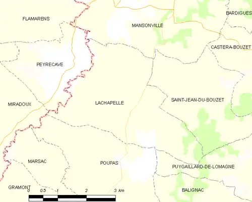 Detailkaart van de gemeente