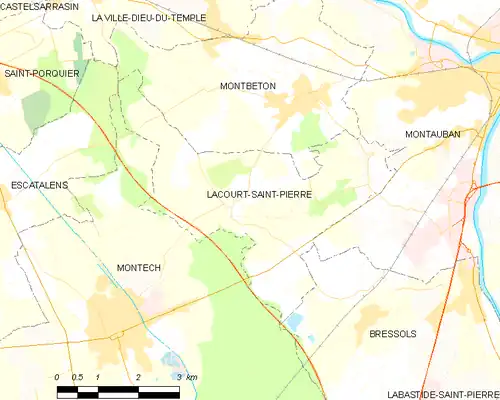 Detailkaart van de gemeente