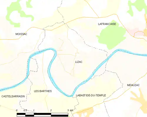 Detailkaart van de gemeente