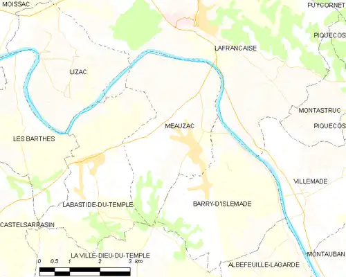 Detailkaart van de gemeente