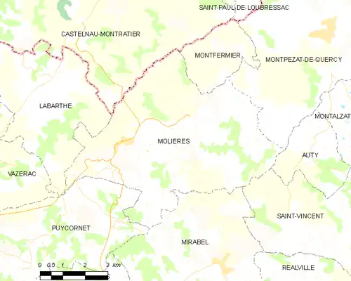 Detailkaart van de gemeente