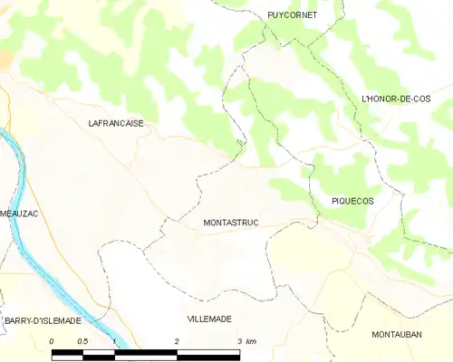 Detailkaart van de gemeente