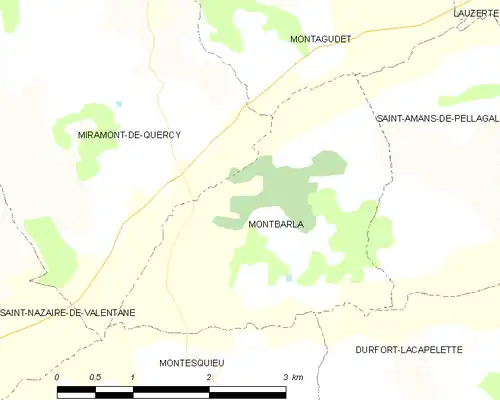 Detailkaart van de gemeente