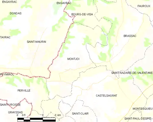 Detailkaart van de gemeente