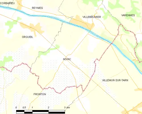 Detailkaart van de gemeente