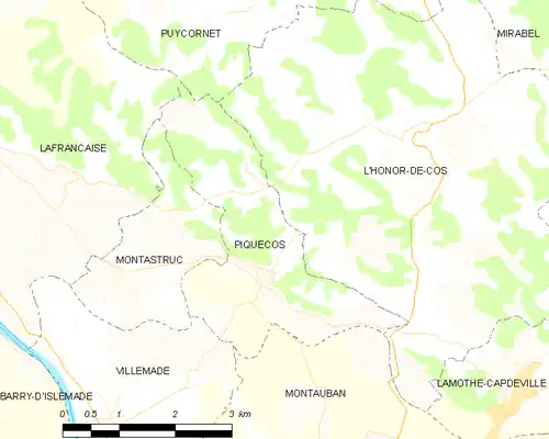 Detailkaart van de gemeente