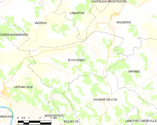 Detailkaart van de gemeente