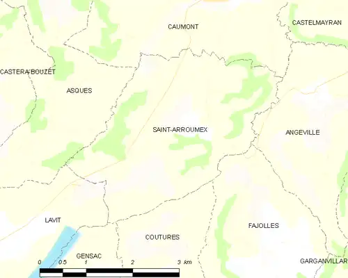 Detailkaart van de gemeente