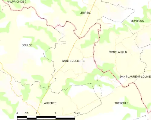 Detailkaart van de gemeente