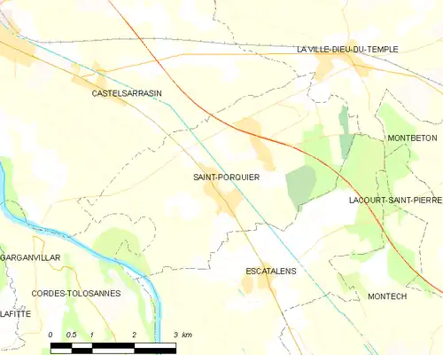 Detailkaart van de gemeente