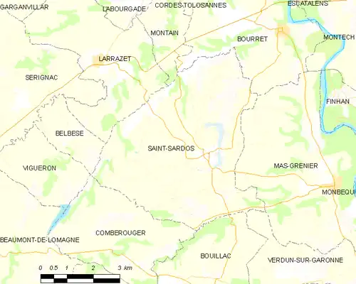 Detailkaart van de gemeente