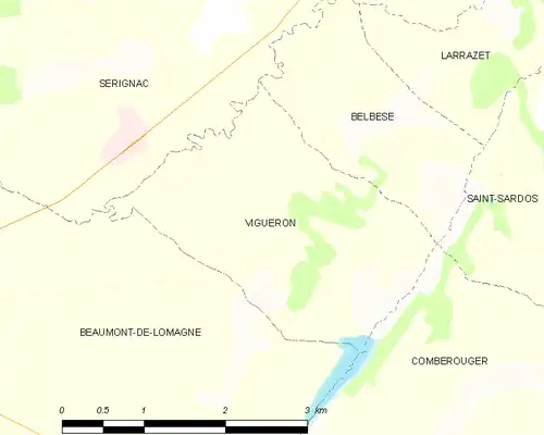 Detailkaart van de gemeente