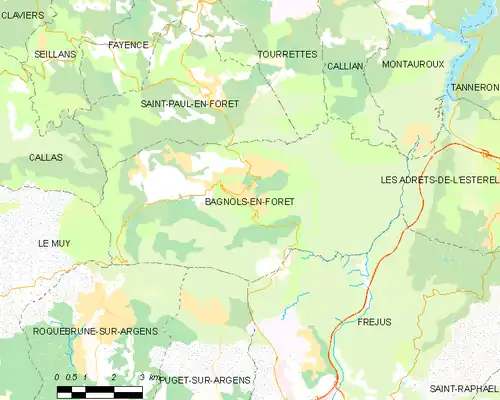 Detailkaart van de gemeente