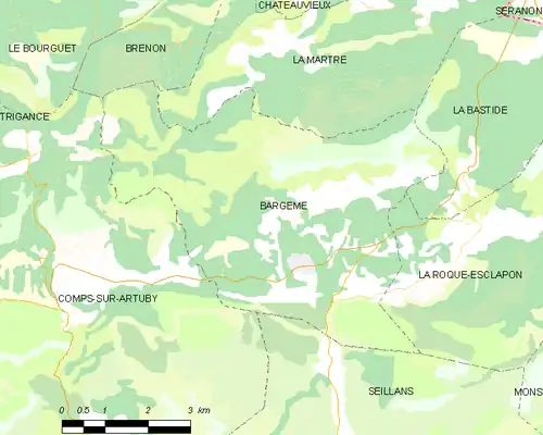 Detailkaart van de gemeente