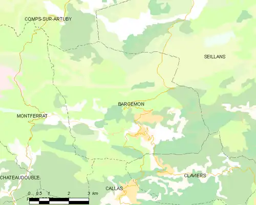 Detailkaart van de gemeente