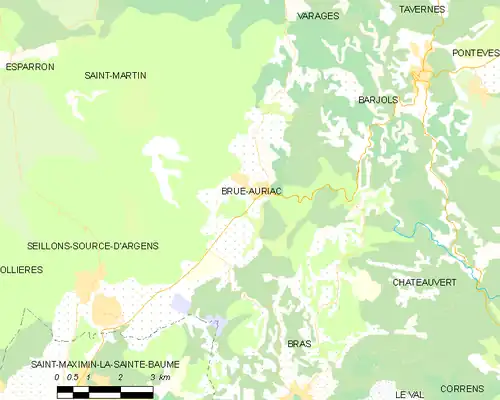 Detailkaart van de gemeente
