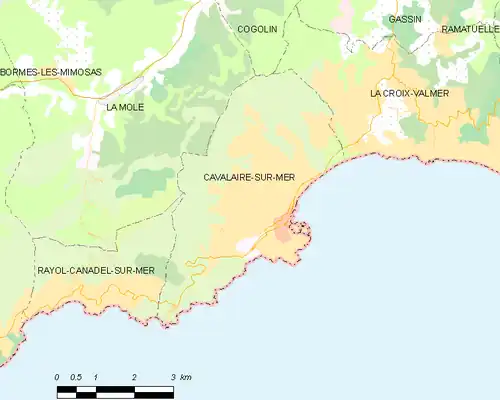 Detailkaart van de gemeente