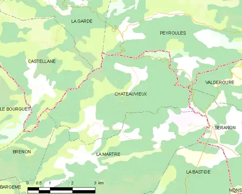 Detailkaart van de gemeente