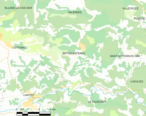 Detailkaart van de gemeente